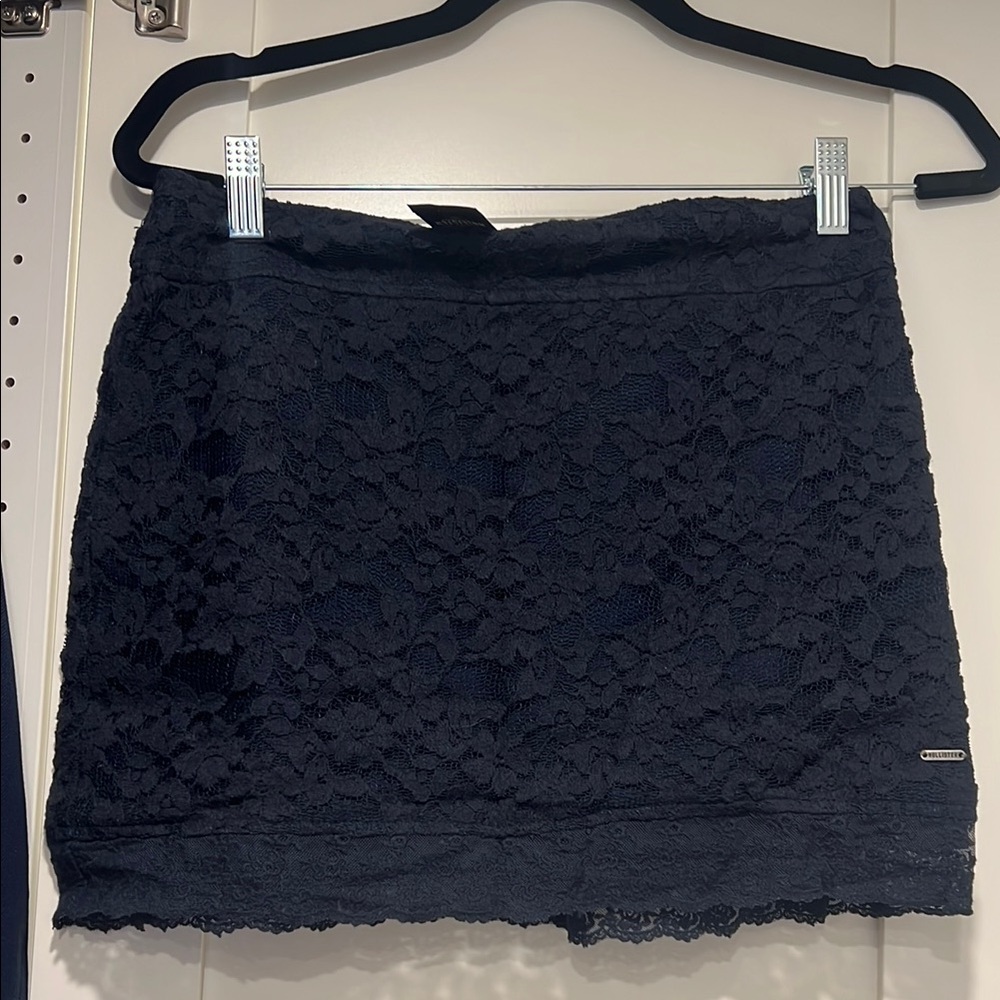 New with tags: Hollister Betty Navy lace mini skirt